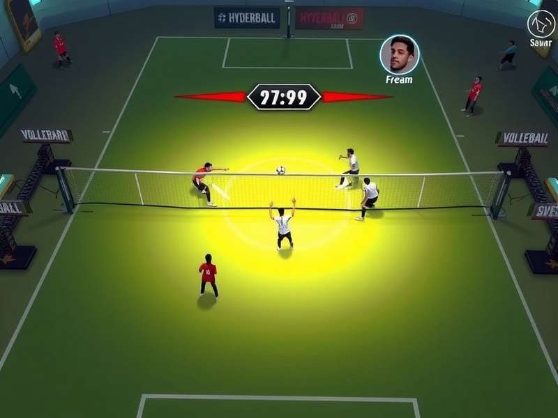 Hyderabad Volley Surgers multiplayer match showing team coordination